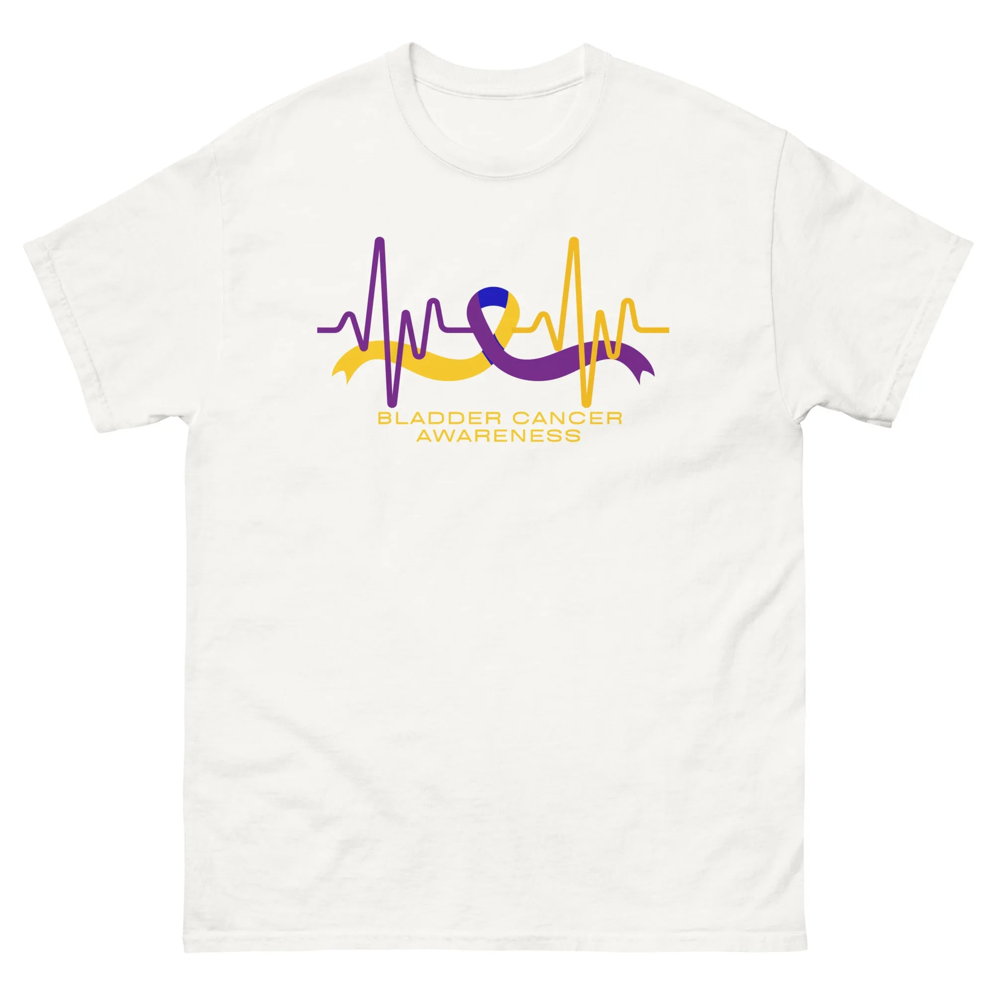 Bladder Cancer Ribbon Heartbeat Tee