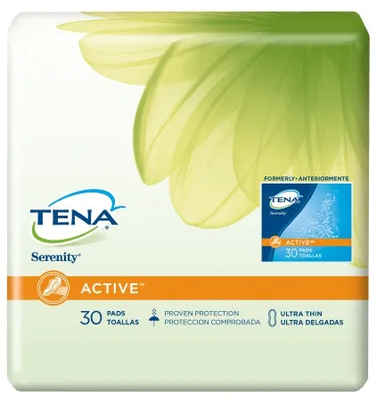 Bladder Control Pad Tena 9'' Length Moderate Absorbency Polymer Female PK of 30