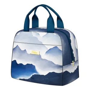 Blue Gradient Ink Wash Lunch Bag Serene and Practical Beach Essential