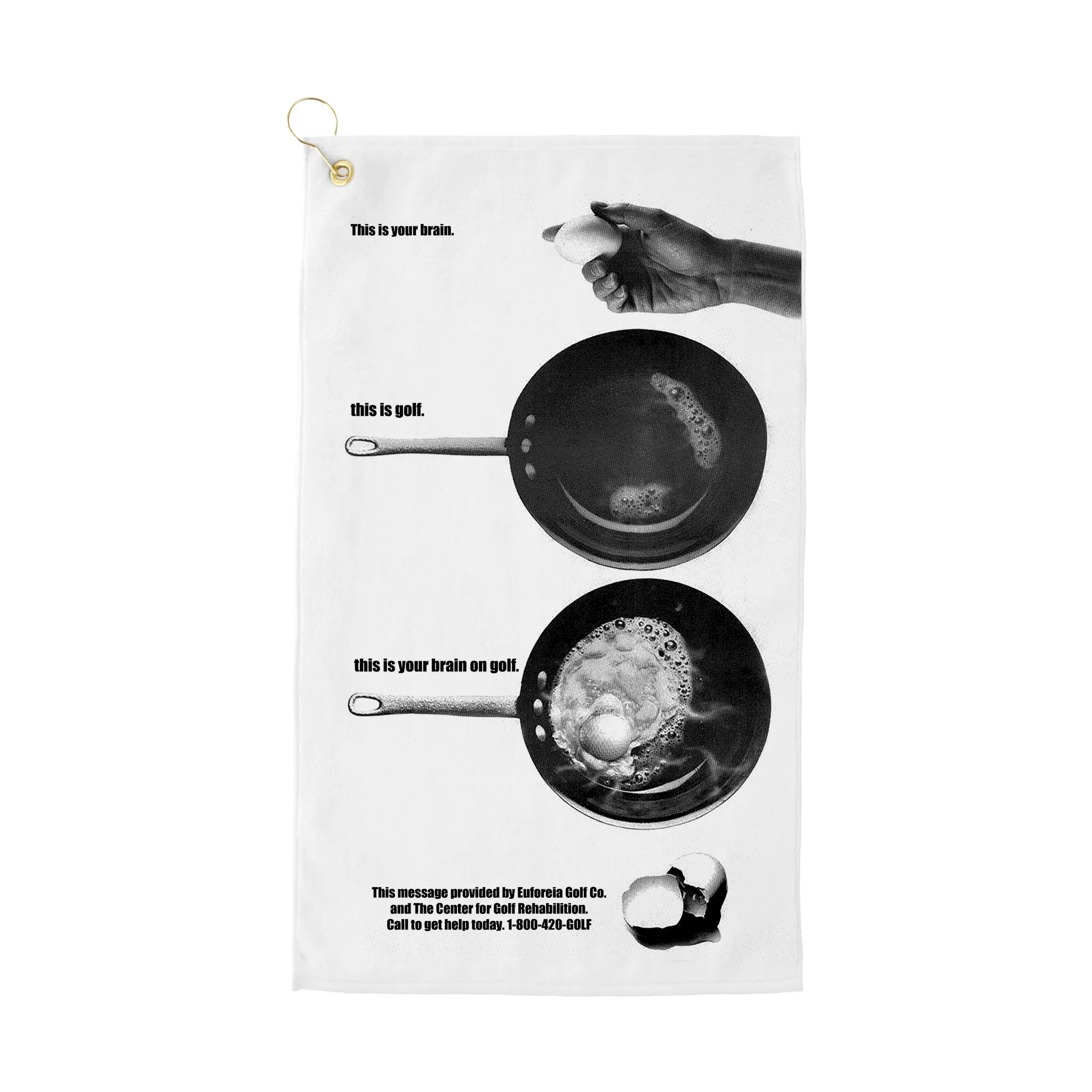Brain on Golf Golf Towel