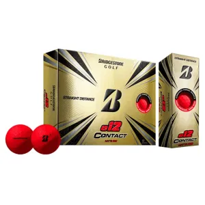 Bridgestone e12 Contact Matte Red Golf Balls