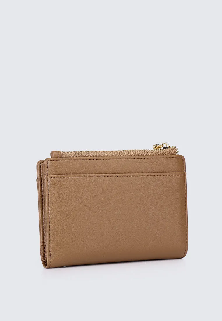 Candy Pop Top Zip Mini Wallet (Brown)