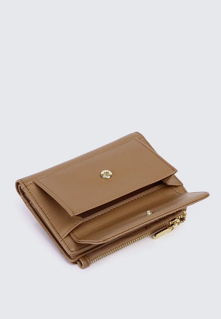 Candy Pop Top Zip Mini Wallet (Brown)