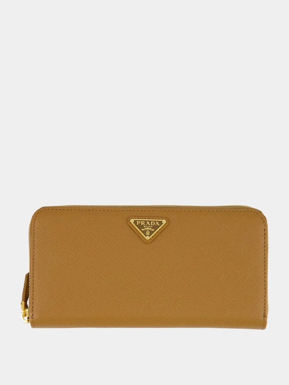 Caramel Saffiano Leather Large Wallet