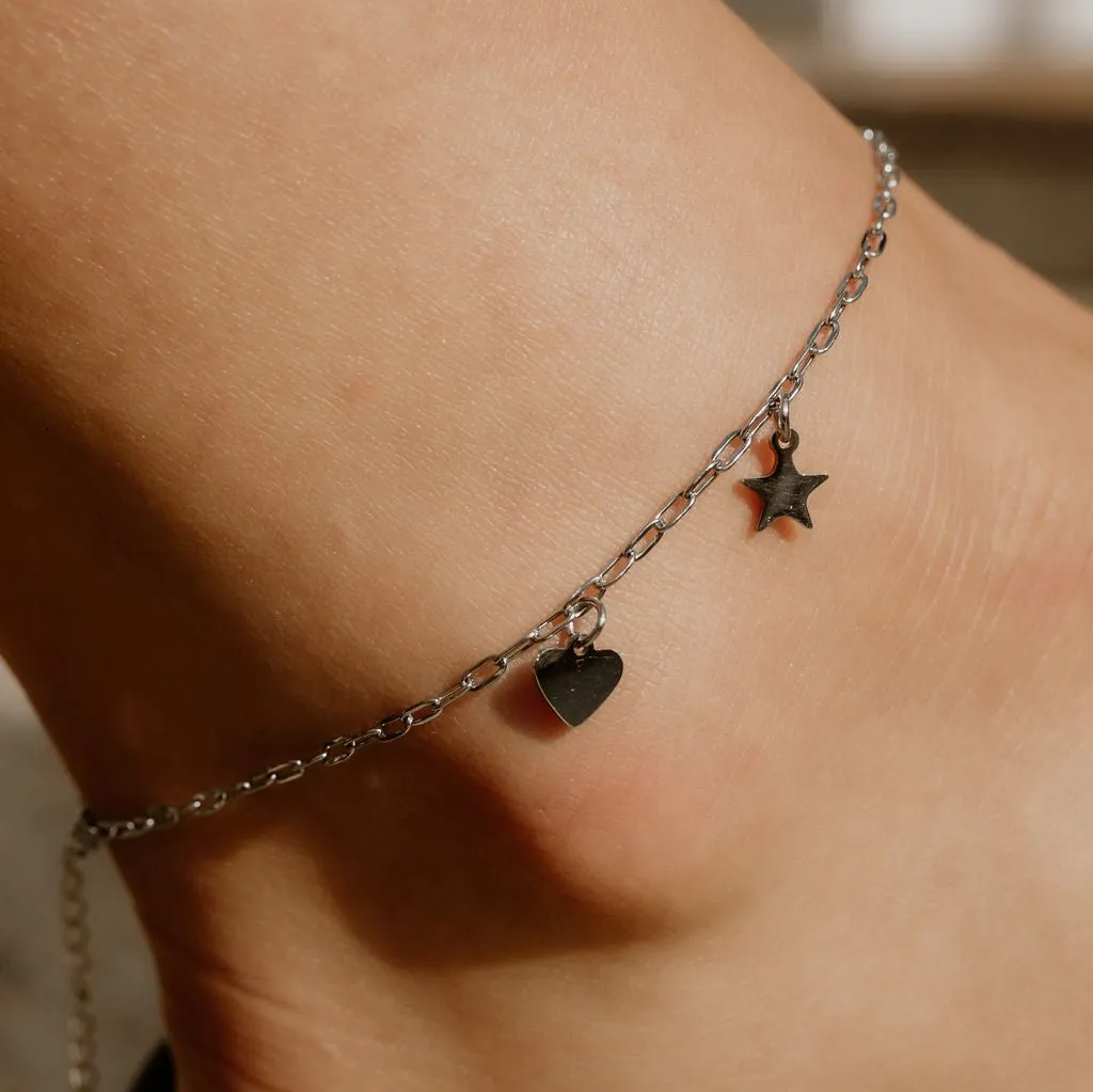 Charm Paperclip Anklet