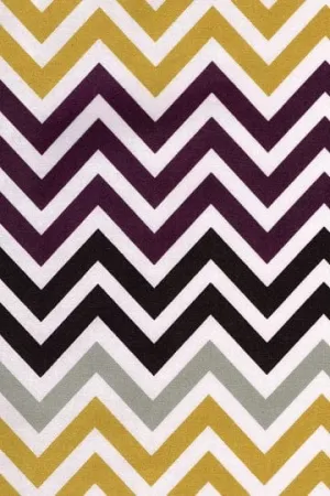 chevron aubergine purple printed 60" square tablecloths - topper