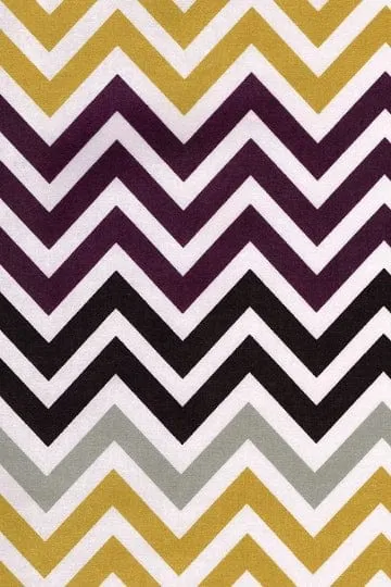 chevron aubergine purple printed 60" square tablecloths - topper