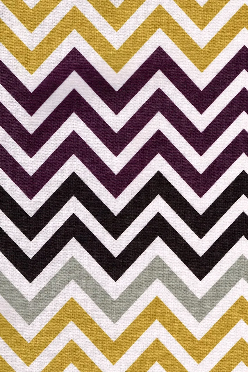 chevron aubergine purple printed 70" x 90" rectangle tablecloths