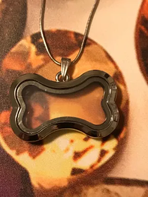 Chips Dog Bone Gem Locket