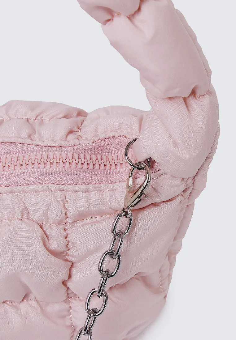 Cloe Mini Quilted Crossbody (Pink)