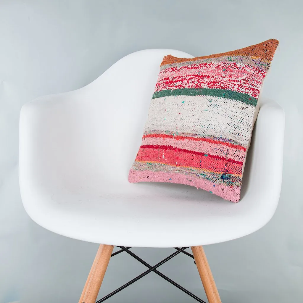 Contemporary Multiple Color Kilim Pillow Cover 16x16 8123