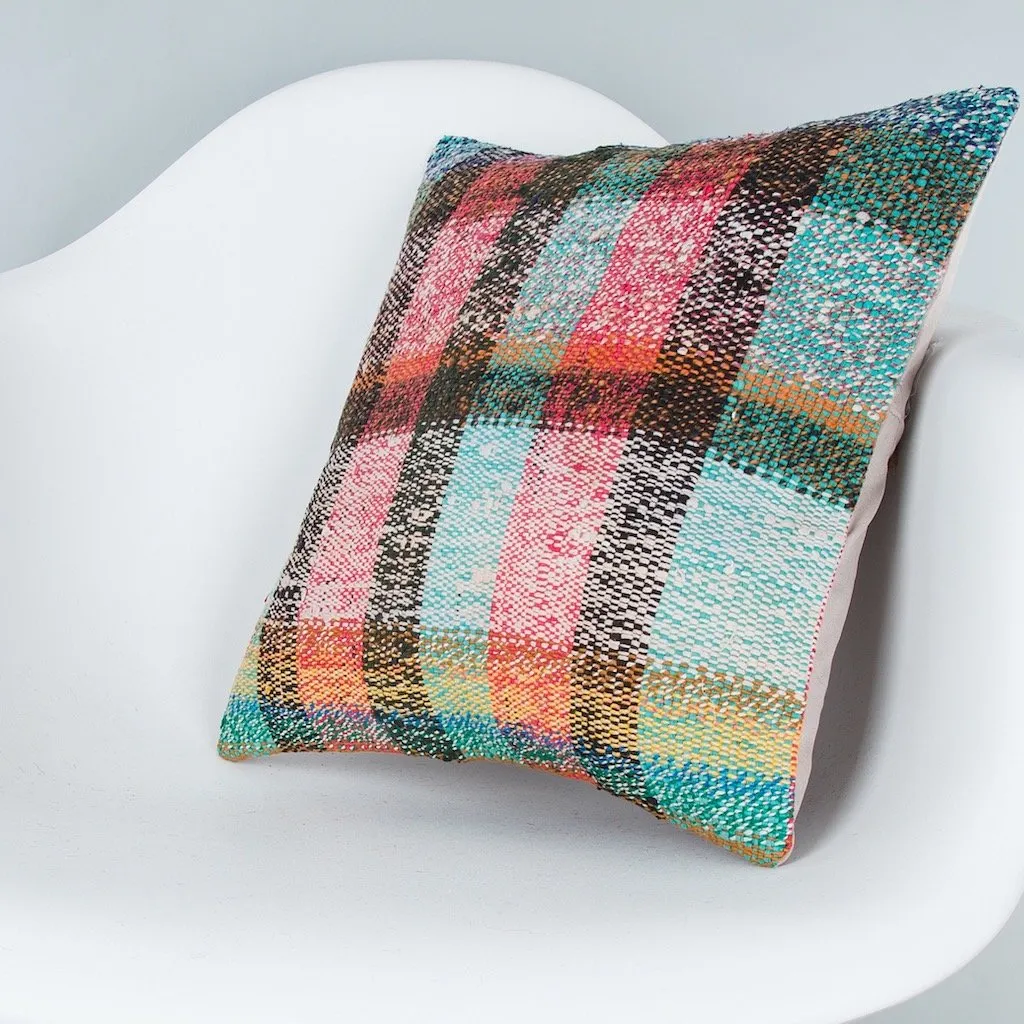 Contemporary Multiple Color Kilim Pillow Cover 16x16 8340