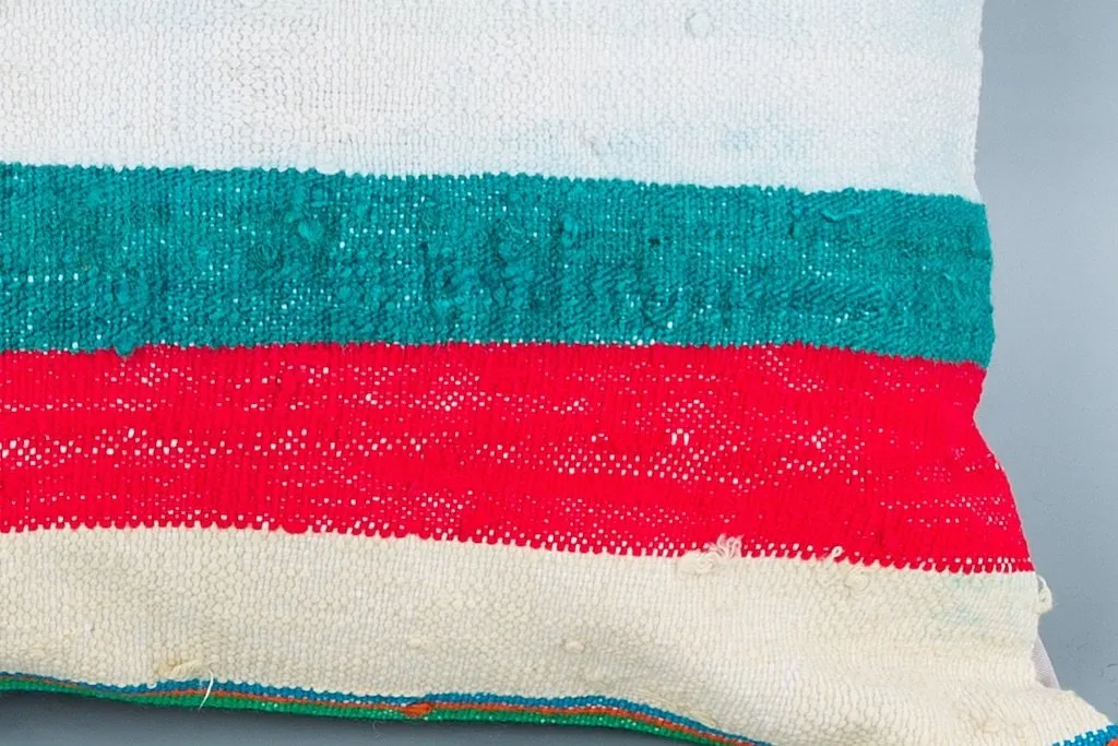 Contemporary Multiple Color Kilim Pillow Cover 16x24 8467