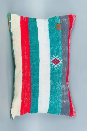 Contemporary Multiple Color Kilim Pillow Cover 16x24 8467