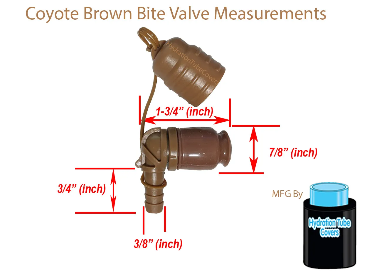 Coyote Brown Bite Valve with Lanyard cap