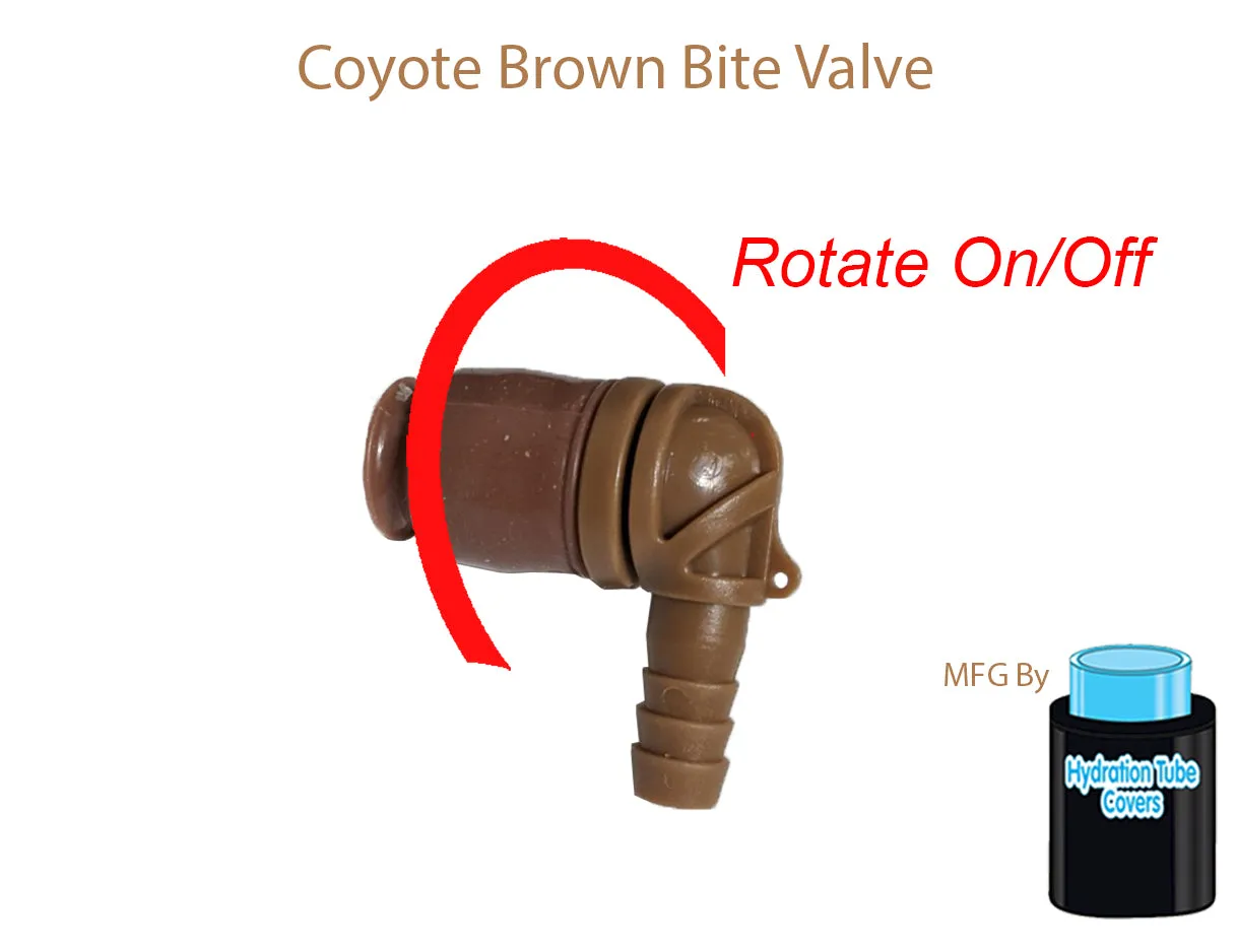 Coyote Brown Bite Valve with Lanyard cap