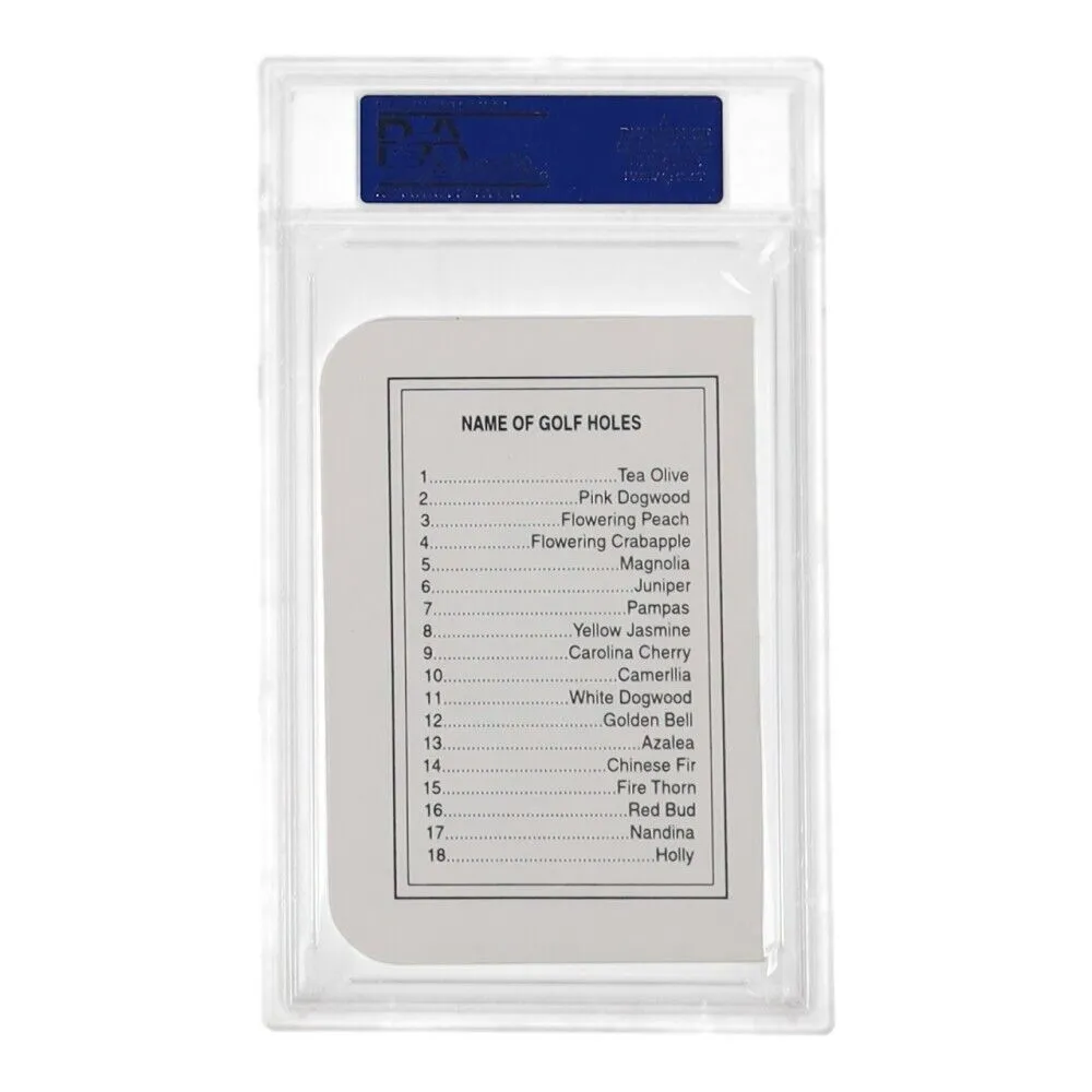 Craig Stadler Signed Augusta National Golf Club Score Card (PSA Encapsulated)
