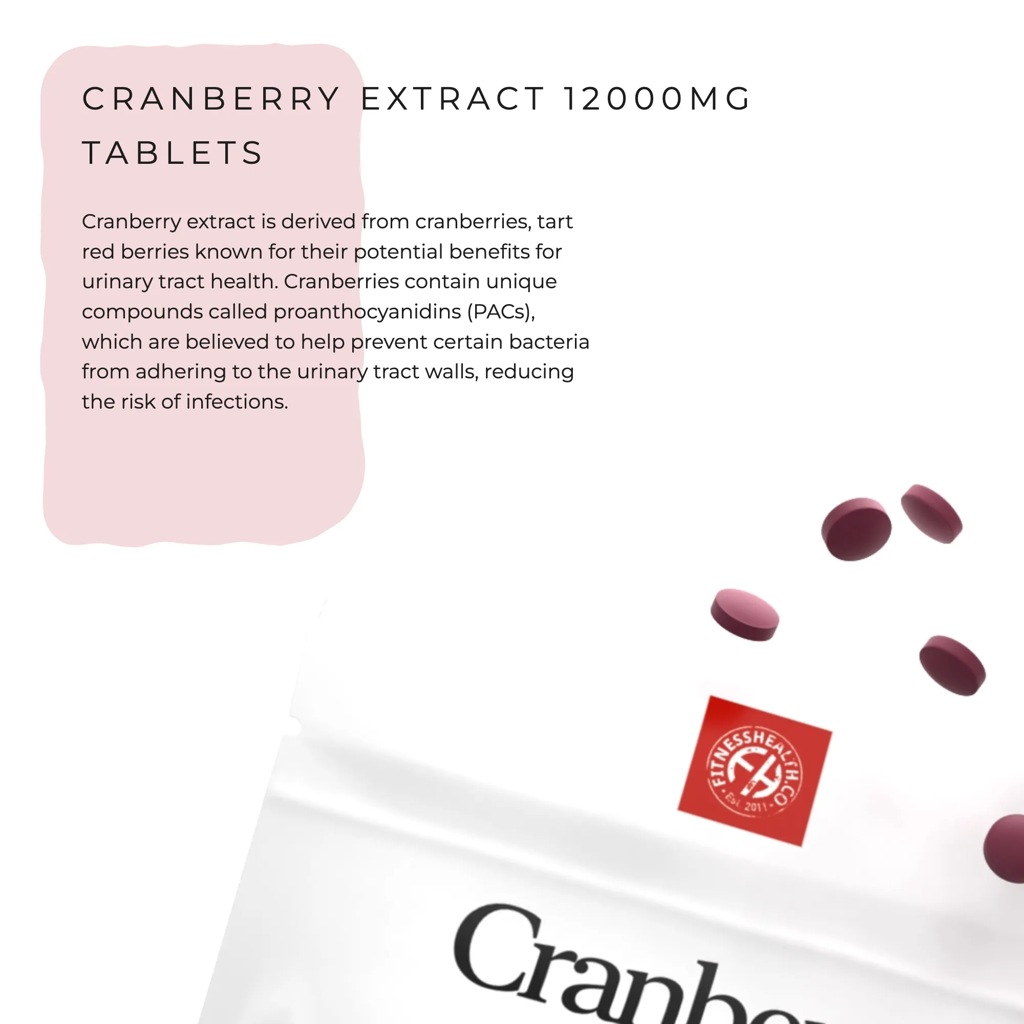 Cranberry Tablets 12000mg High Strength