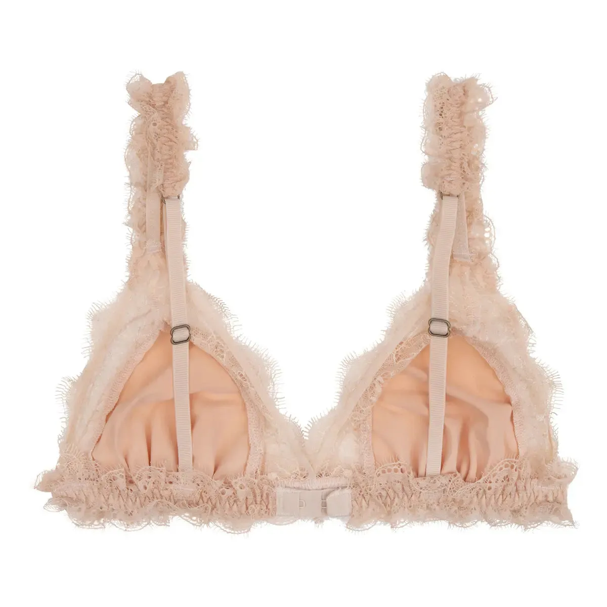 Delicate triangle bralette - LOVE LACE SAND