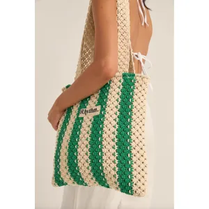 Dinero Stripe Crochet Tote Bag
