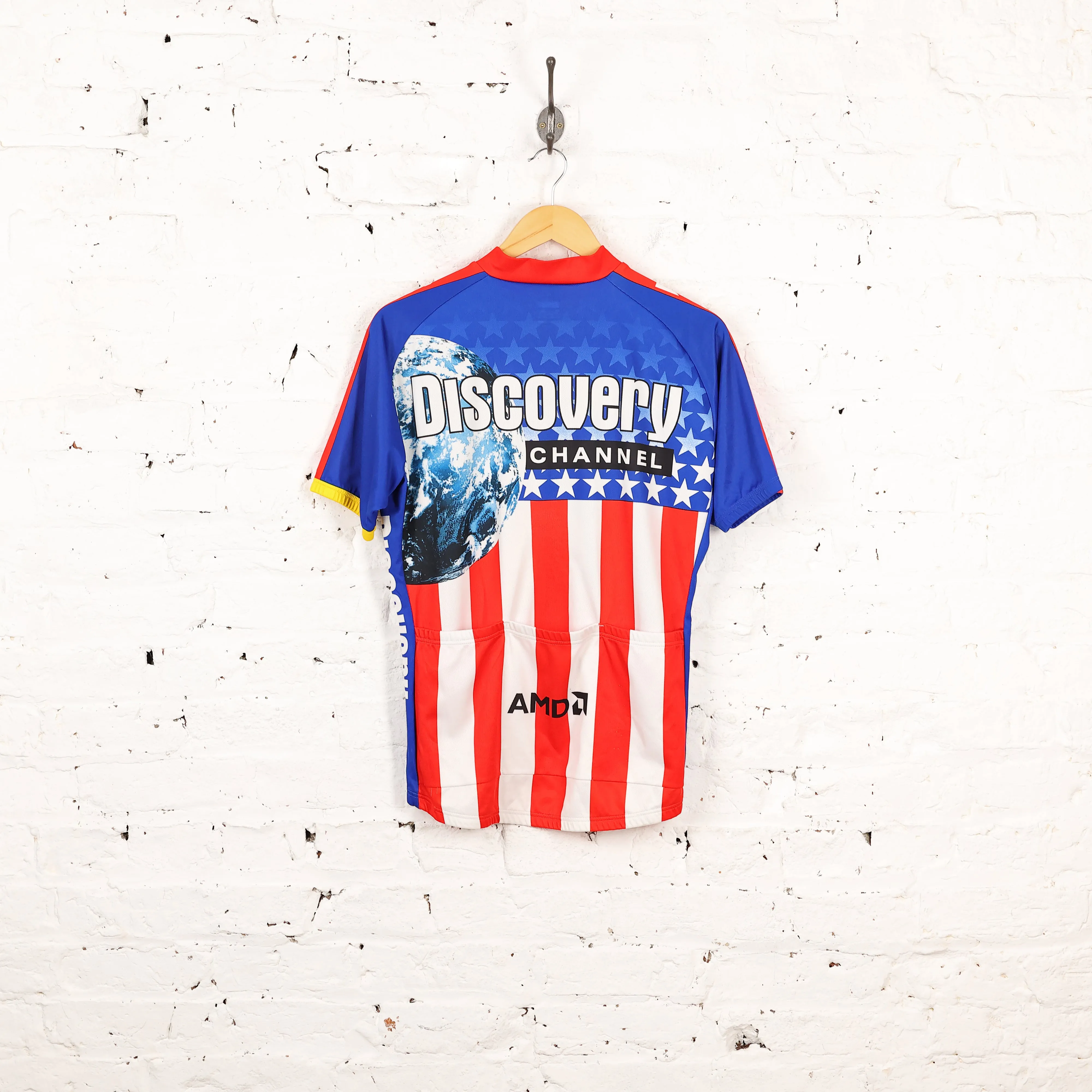 Discovery Channel Nike UCI AMD Cycling Top Jersey - Blue - L