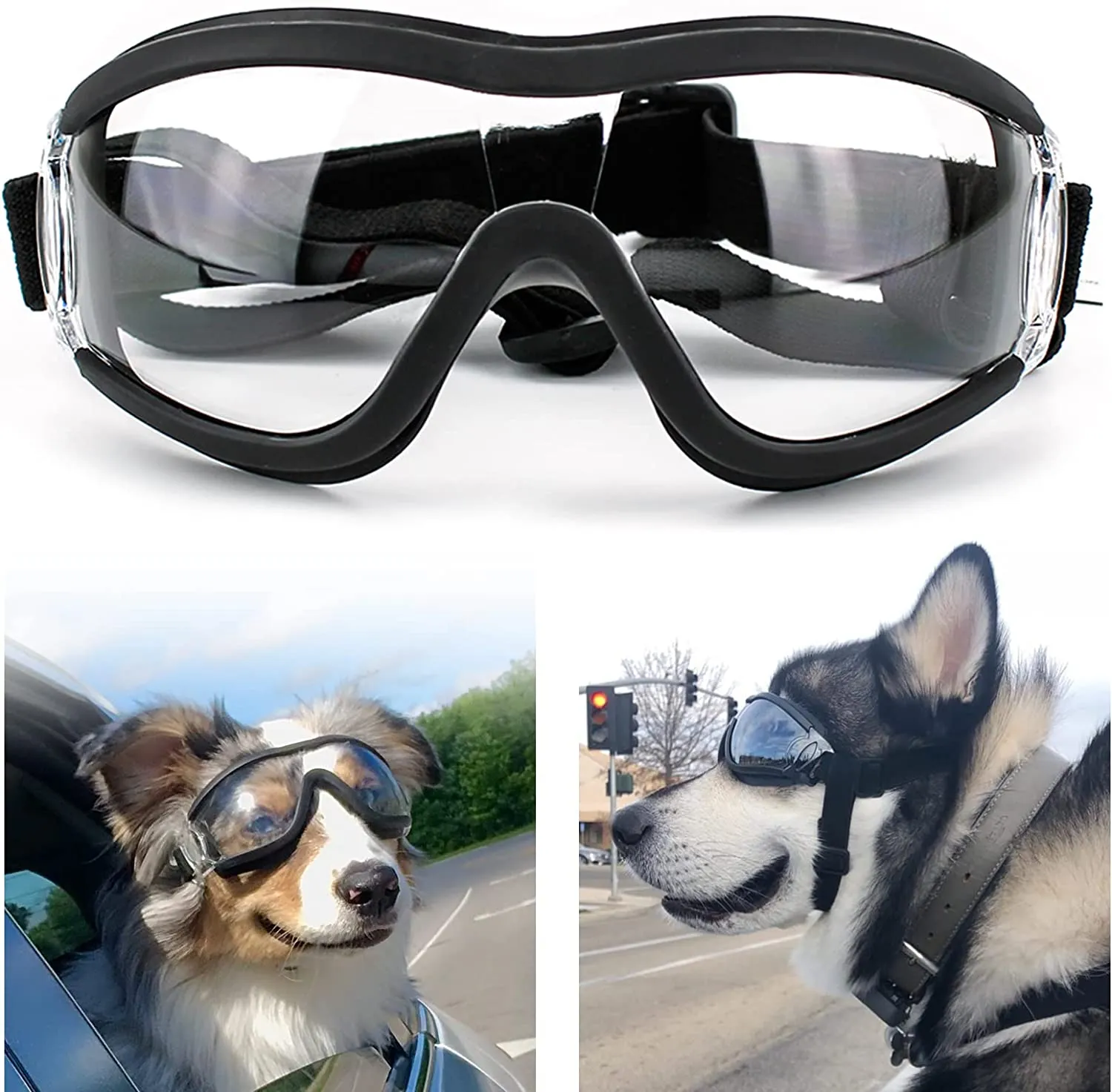 Dog Sunglasses Windproof UV Protection For Medium Large Dogs