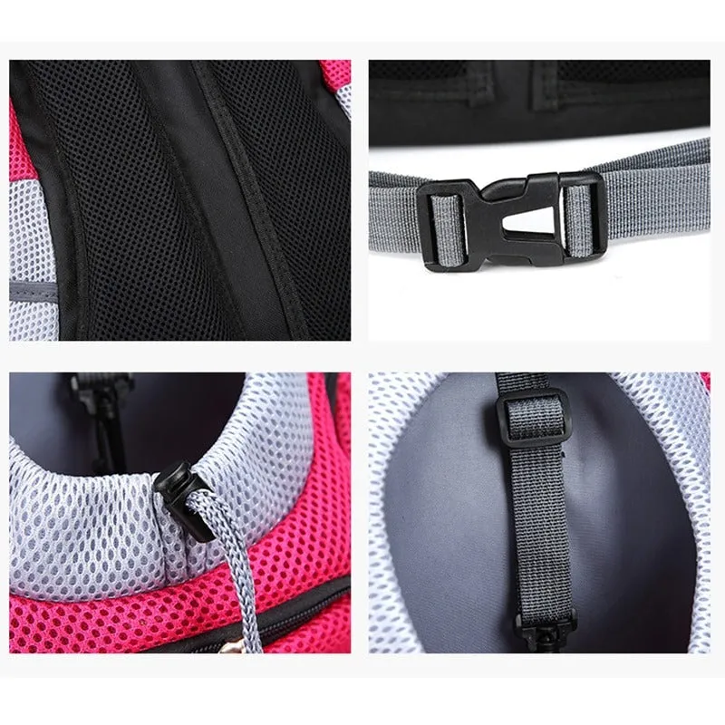 Double Shoulder Dog Backpack Dog Carrier Backpack Portable Dog Rucksack Dog Front Carrier
