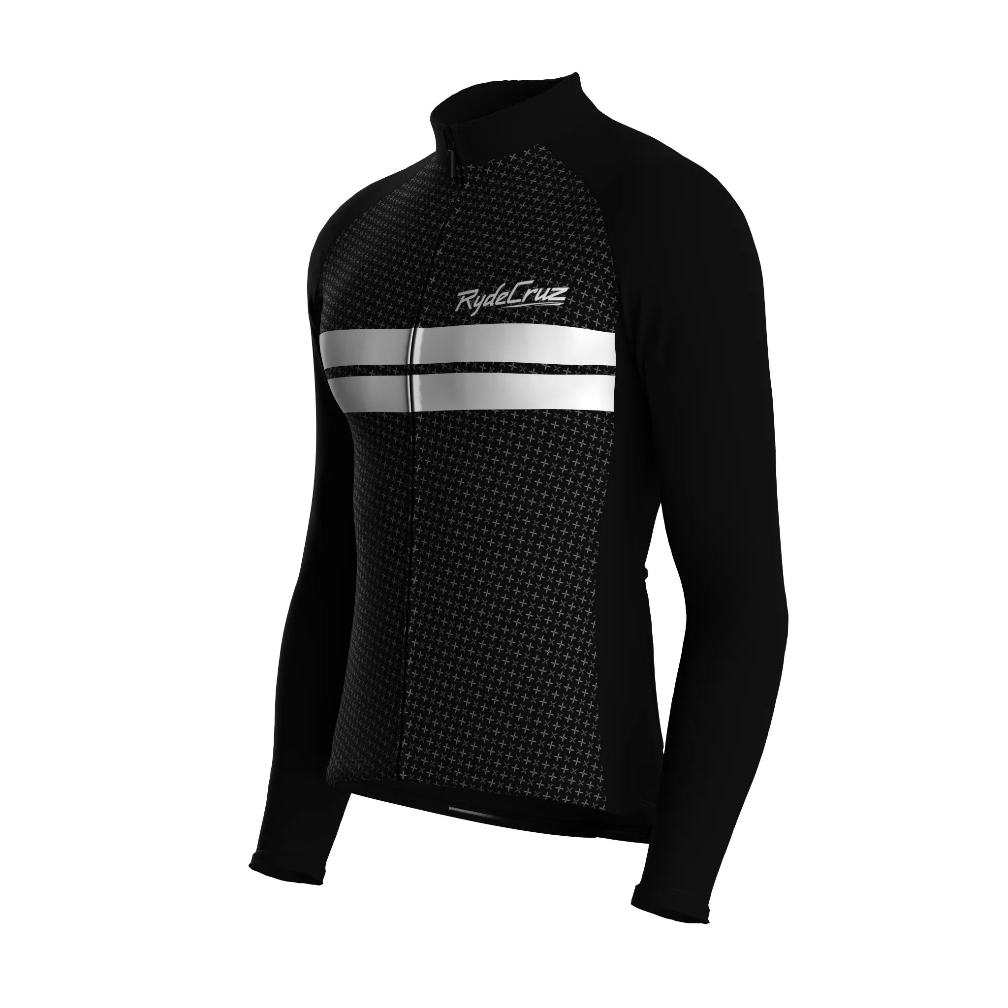 Dual Stripe Dynamics | Black Male Long Sleeves Jersey