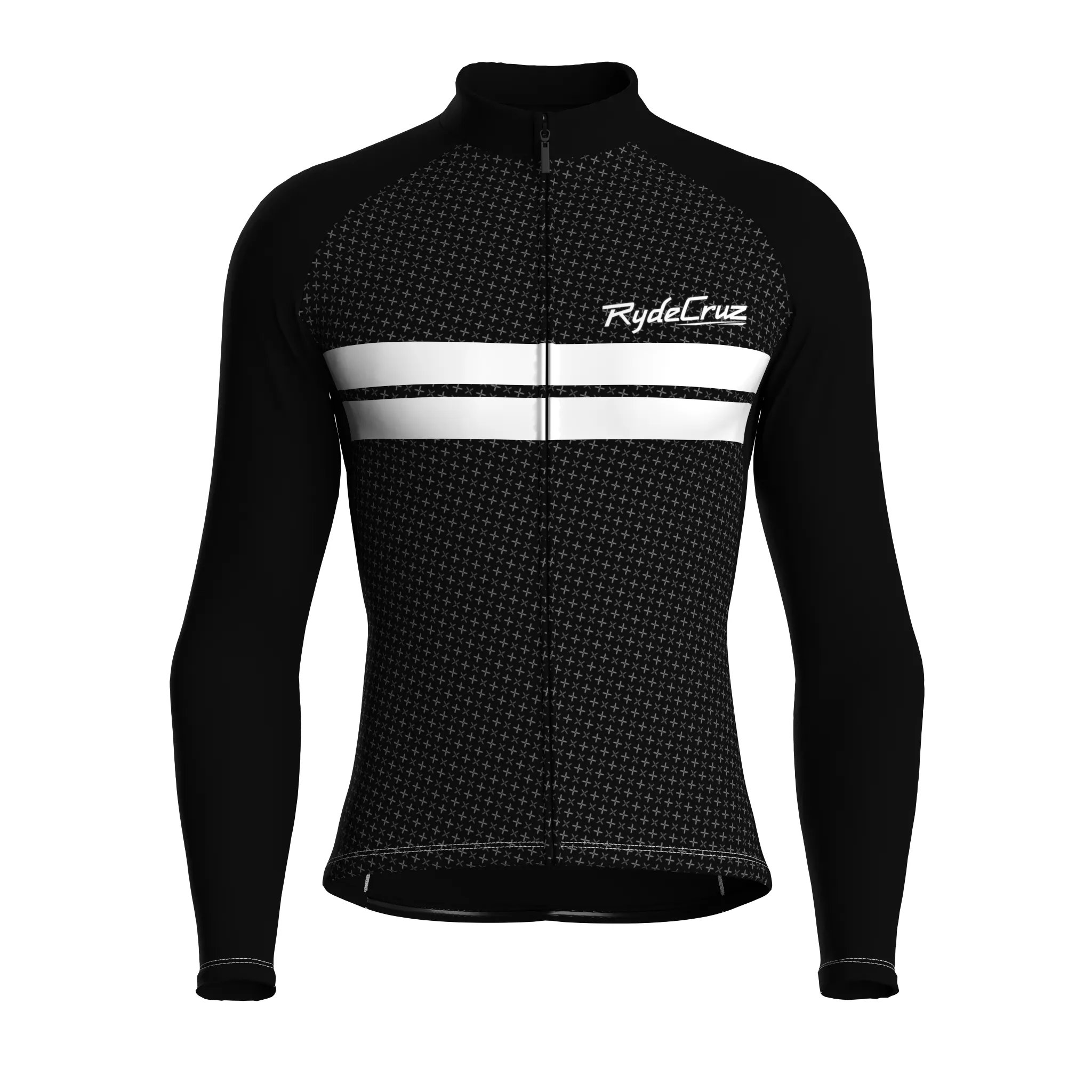 Dual Stripe Dynamics | Black Male Long Sleeves Jersey