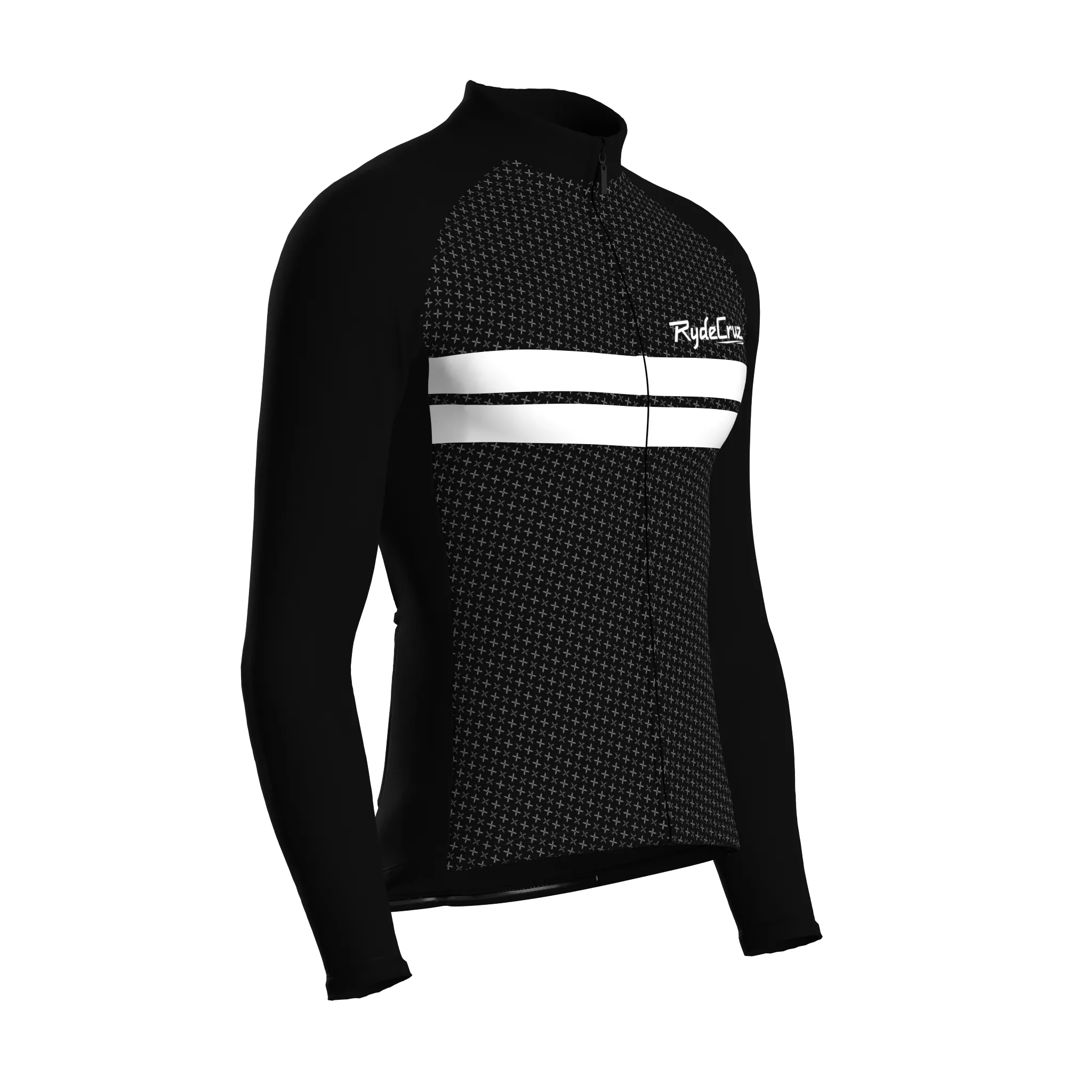 Dual Stripe Dynamics | Black Male Long Sleeves Jersey