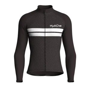 Dual Stripe Dynamics | Dark Brown Male Long Sleeves Jersey