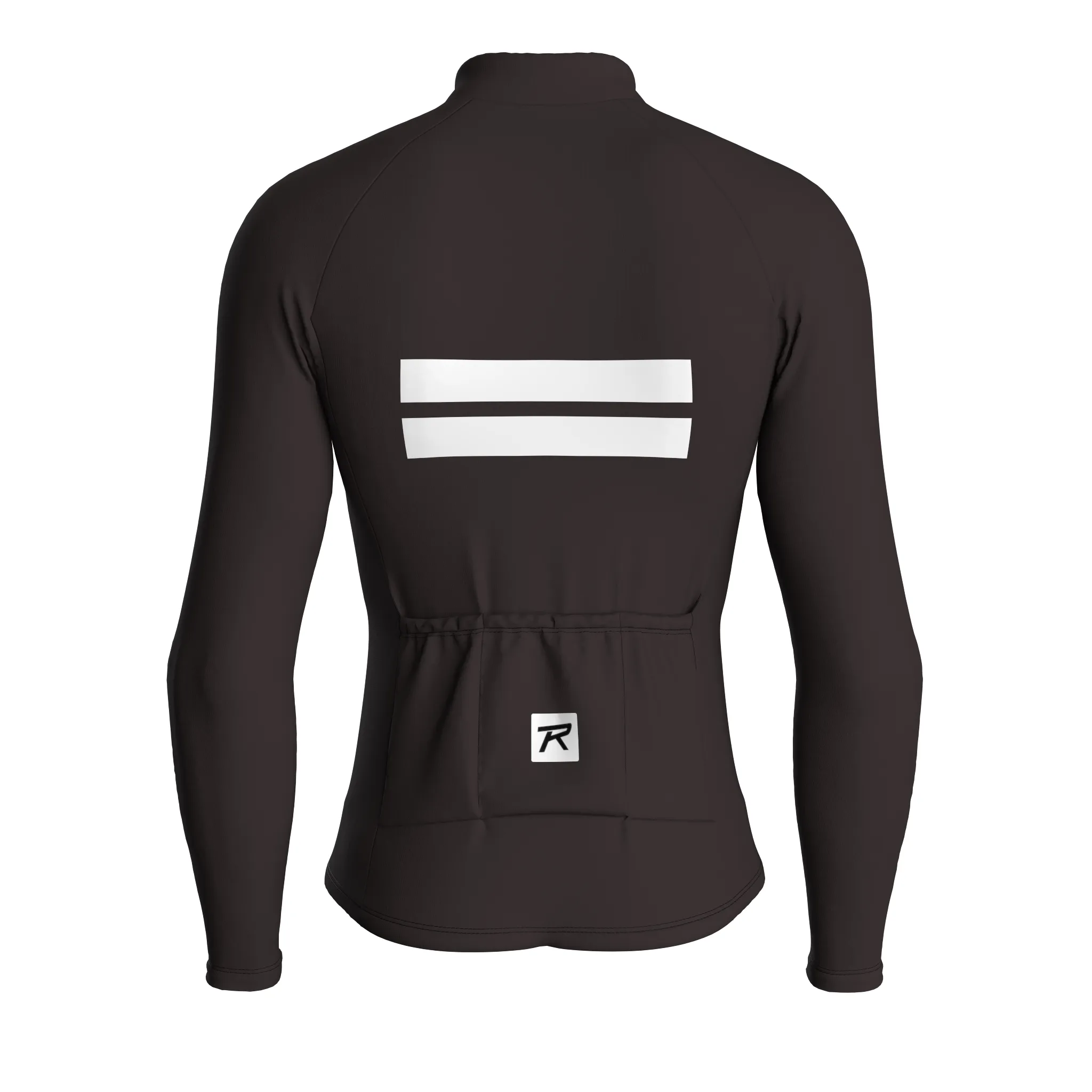 Dual Stripe Dynamics | Dark Brown Male Long Sleeves Jersey