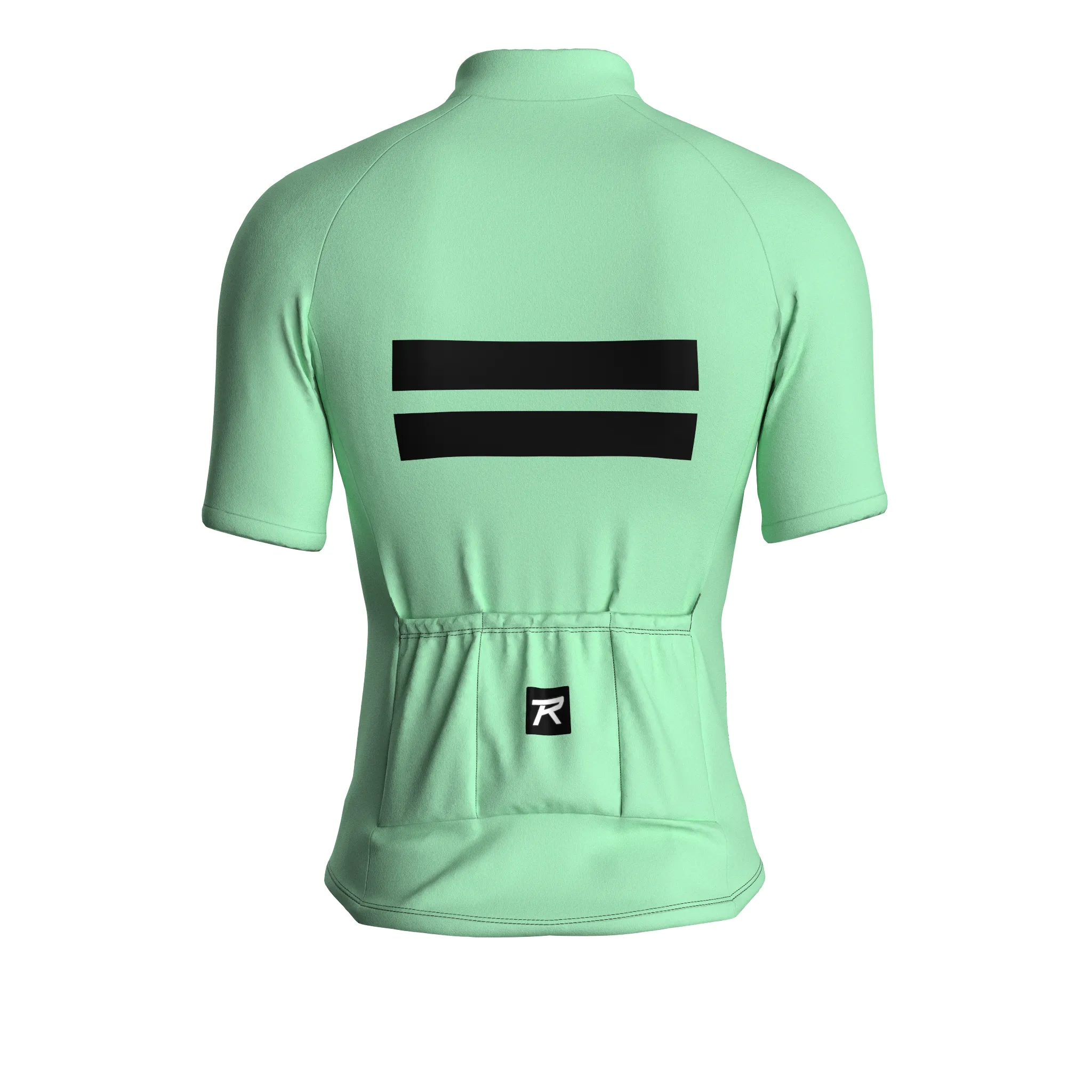 Dual Stripe Dynamics | Seafoam Green Male Short Sleeves Jersey