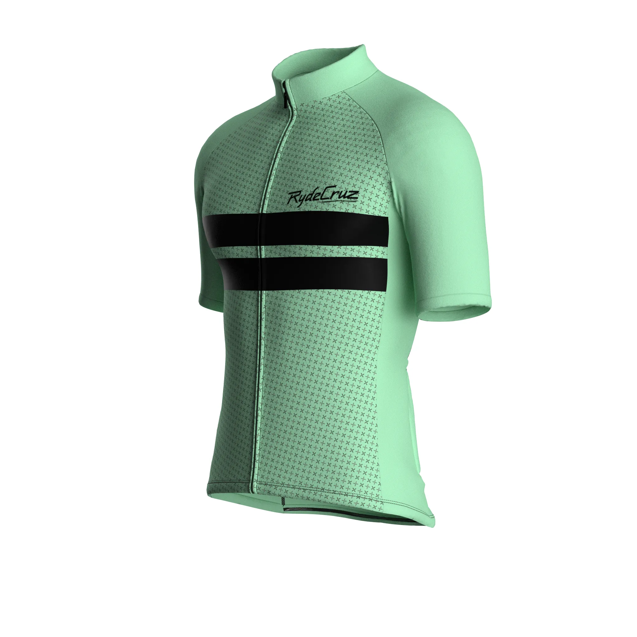 Dual Stripe Dynamics | Seafoam Green Male Short Sleeves Jersey