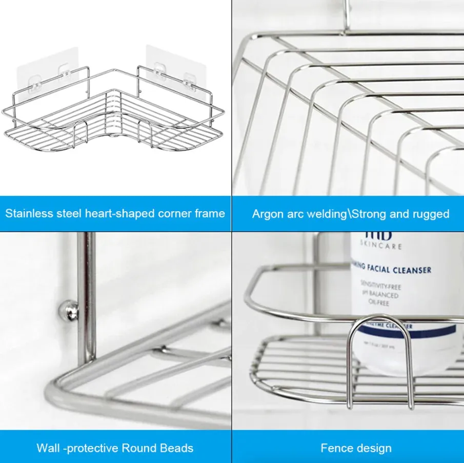 Durable Shower Caddy with Multiple Compartments for Convenient Bathroom Organization