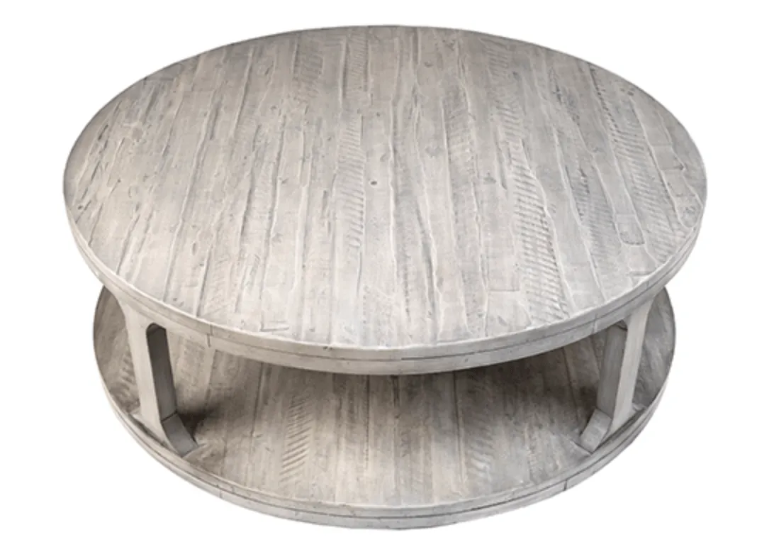 Duxbury Graywash Round Coffee Table