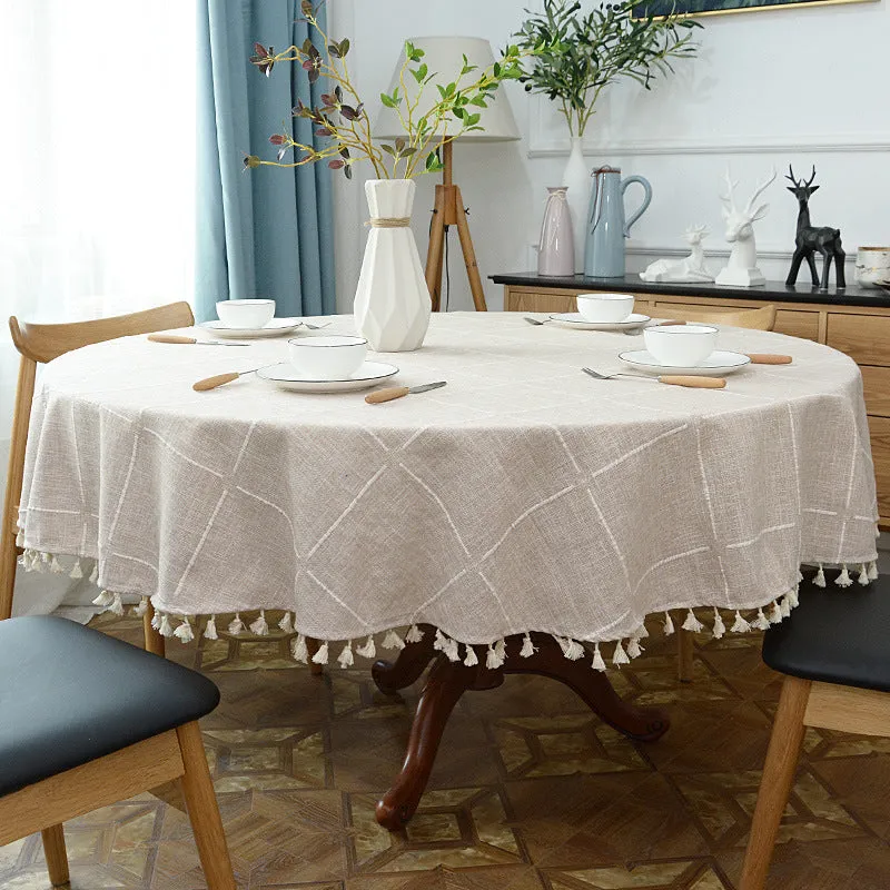 Elegant Round Tablecloth for Home Dining
