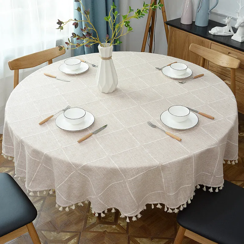Elegant Round Tablecloth for Home Dining