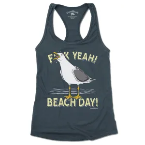 F Yeah! Beach Day! Seagull Ladies Tank Top