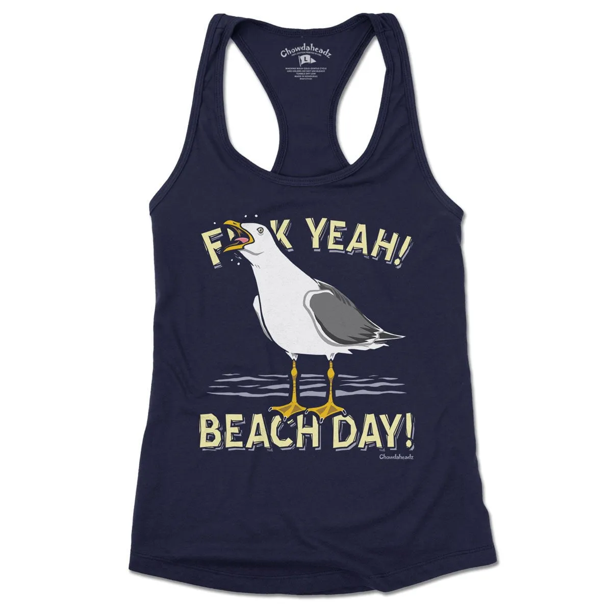 F Yeah! Beach Day! Seagull Ladies Tank Top