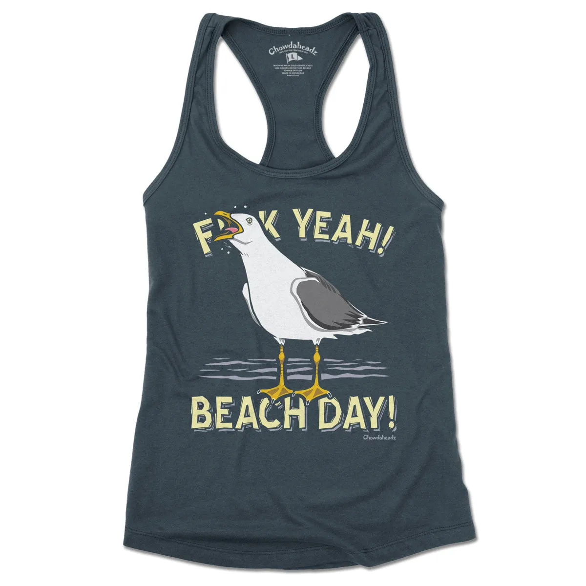 F Yeah! Beach Day! Seagull Ladies Tank Top