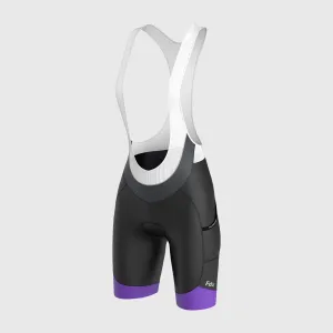 Fdx Essential Purple Women's & Girl's Summer Cycling Cargo Bib Shorts