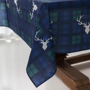 Festive Deer Plaid Necktie for Christmas Table Size Gatherings
