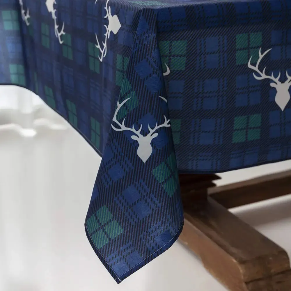Festive Deer Plaid Necktie for Christmas Table Size Gatherings