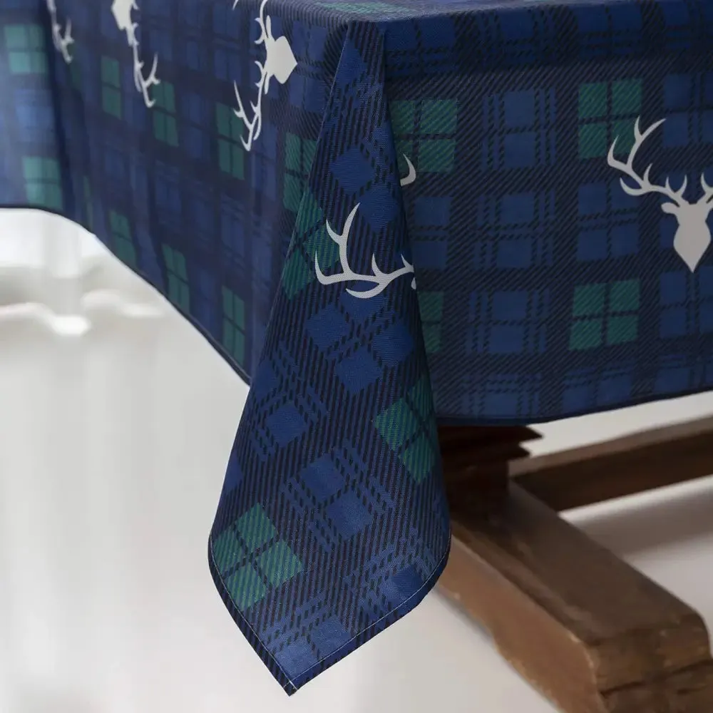 Festive Deer Plaid Necktie for Christmas Table Size Gatherings