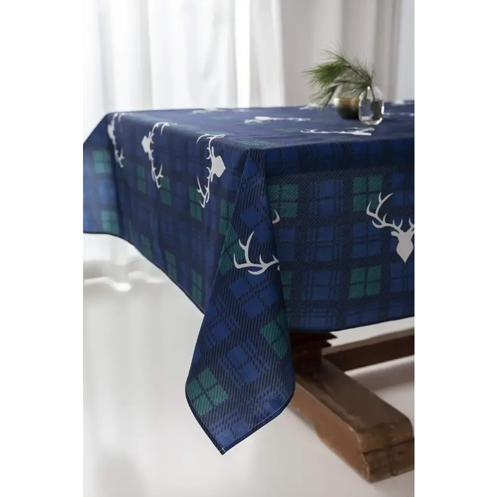 Festive Deer Plaid Necktie for Christmas Table Size Gatherings