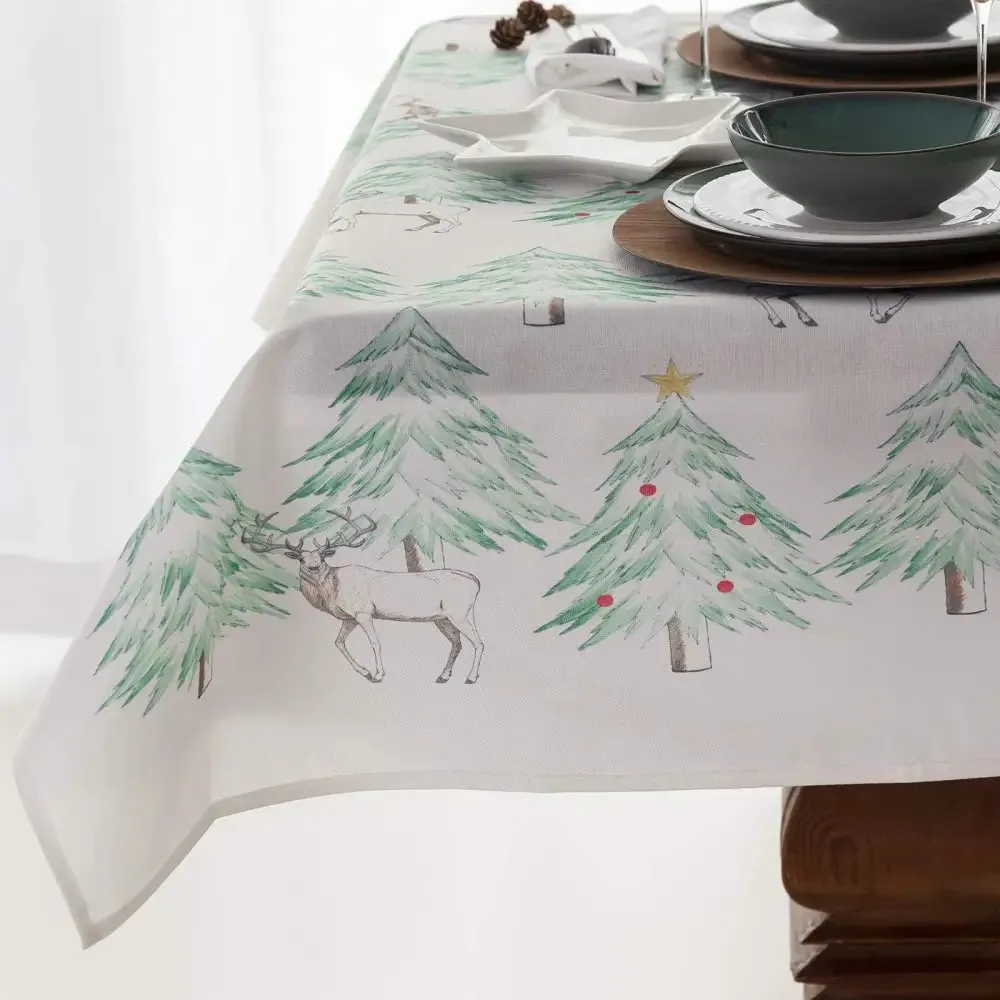 Festive Deer Plaid Necktie for Christmas Table Size Gatherings