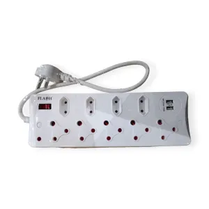 FLASH 9 Way Multiplug with 2 USB Ports