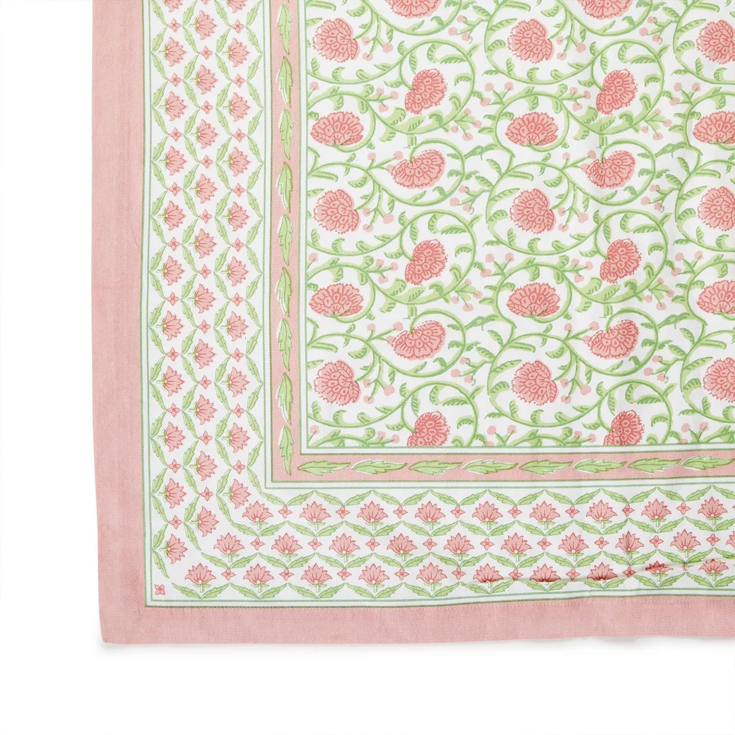 Floral Block Print Table Cloth