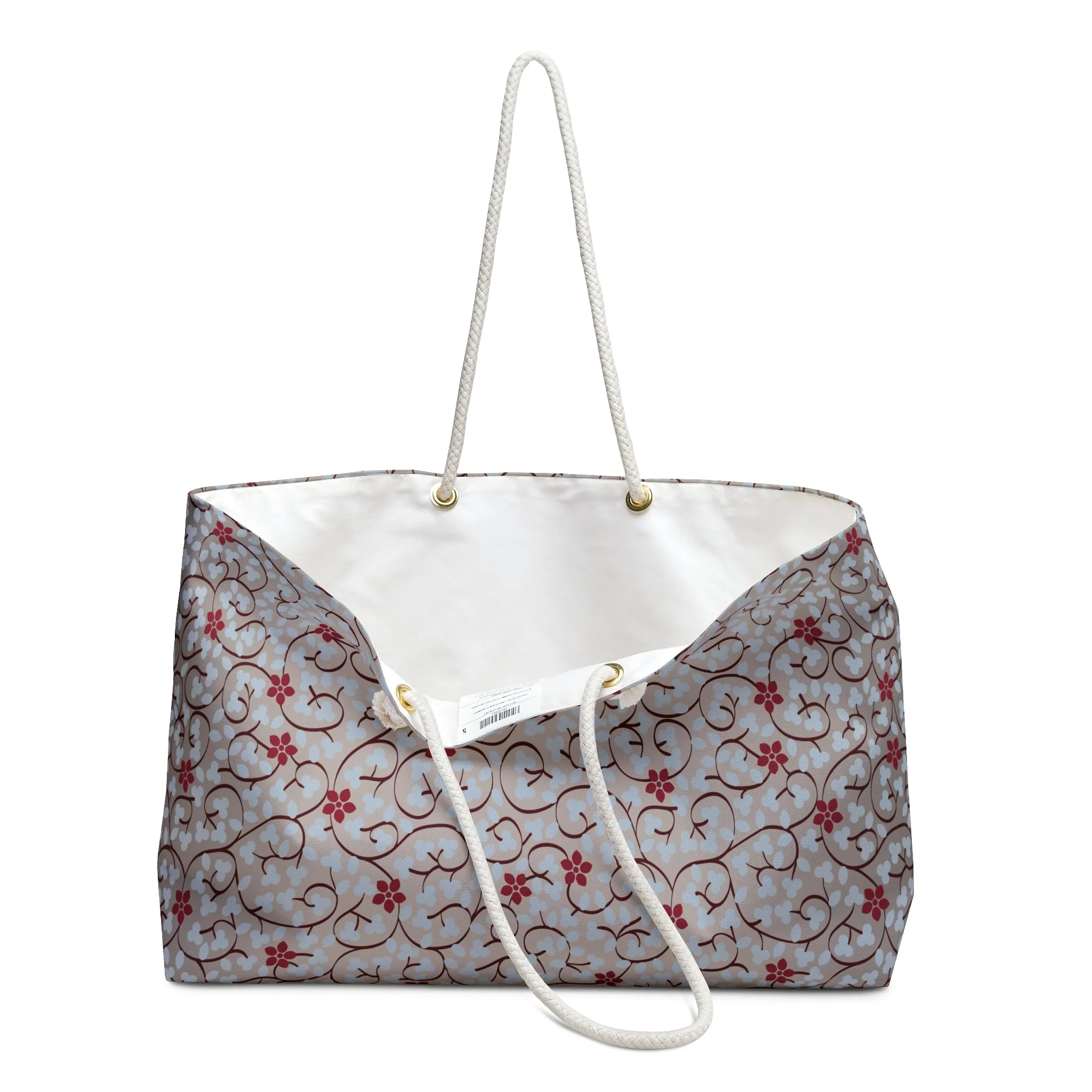 Floral Taupe Weekender Bag